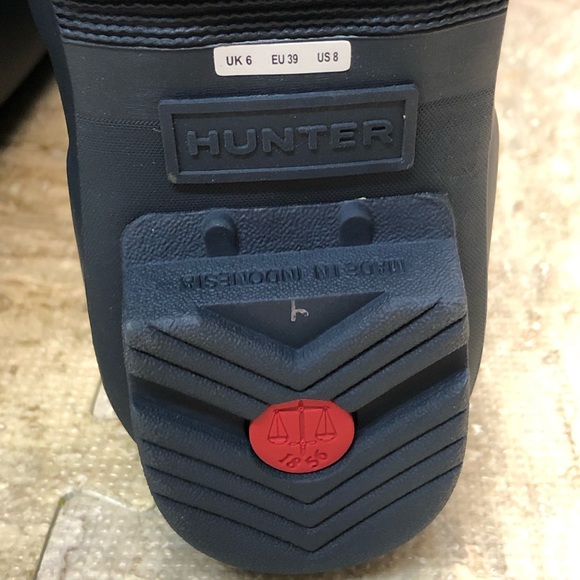 Hunter Women's Original Tall Wide Navy Size 8 - Picture 8 of 14